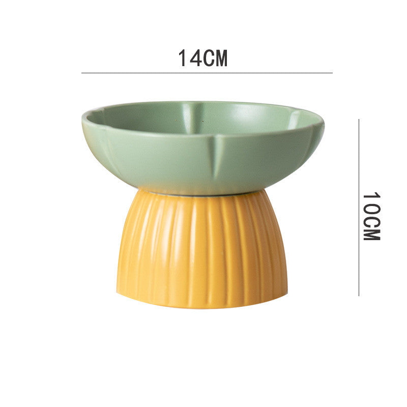Stylishly Functional: The Macaron Color Ceramic Pet Feeding Bowl